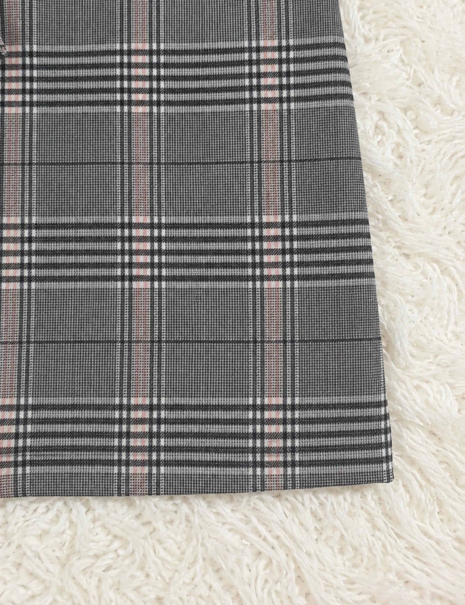 Gray plaid skirt with belt – Size S 14 years 👒 – photo 3
